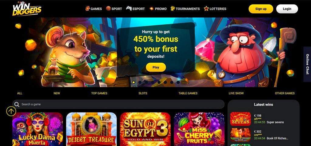 Win Diggers Gambling Enterprise - Unique Incentive Award