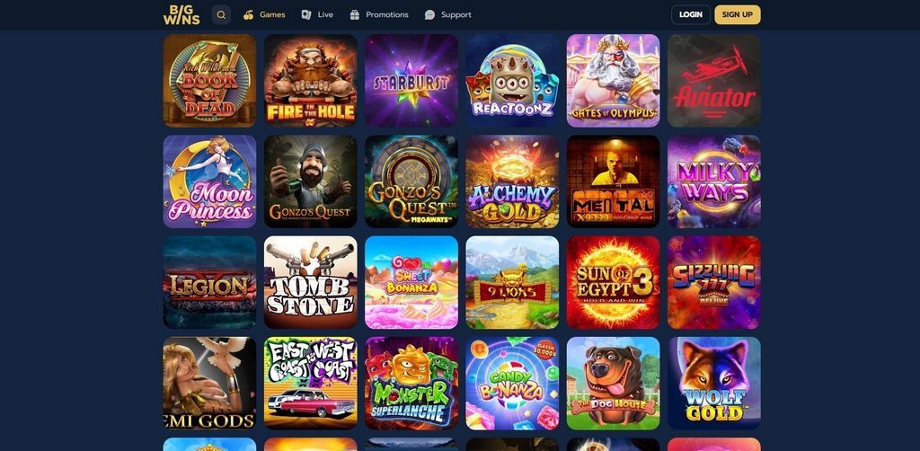 Big Wins Online casino on mobile